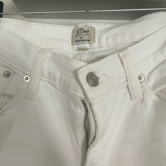 J. Crew 8" Toothpick Jeans in White, Size 28 - Picture 3 of 4